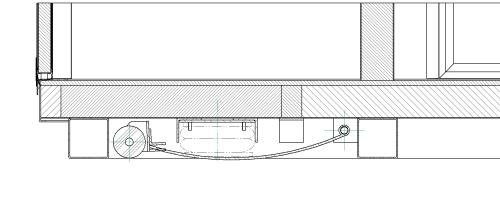 Diagram, chassis retracted