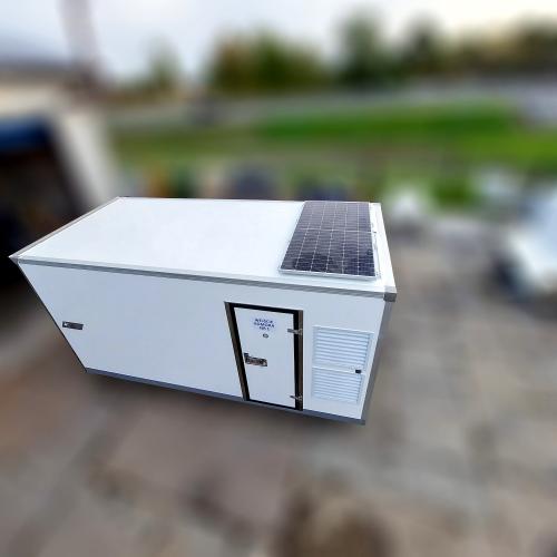 Top view of the container - photovoltaic panel